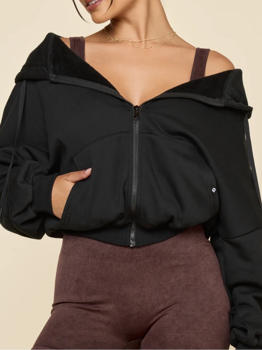 POPFLEX Black Cloud Full Zip Sweayshirt